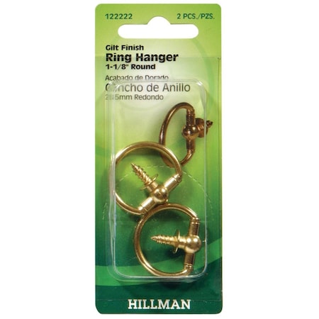 Aceds 1.12 in. Ring Hanger Antique Brass, 10PK 52837